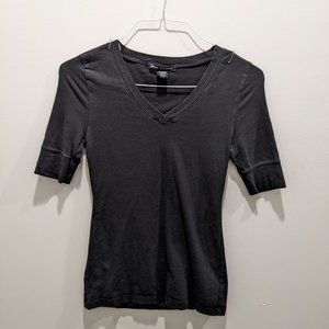 Black v-neck t-shirt